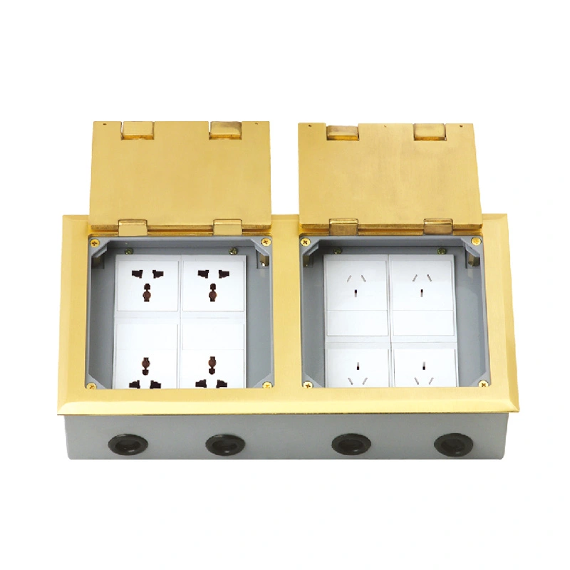 Double Door Open Cover Floor Socket 20 Kapasitas Modul