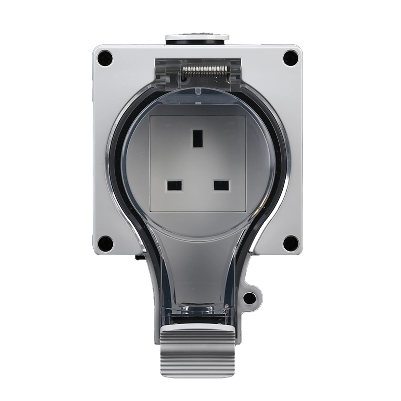 IP66 Seri Baru British Waterproof Outdoor Socket dengan Switch