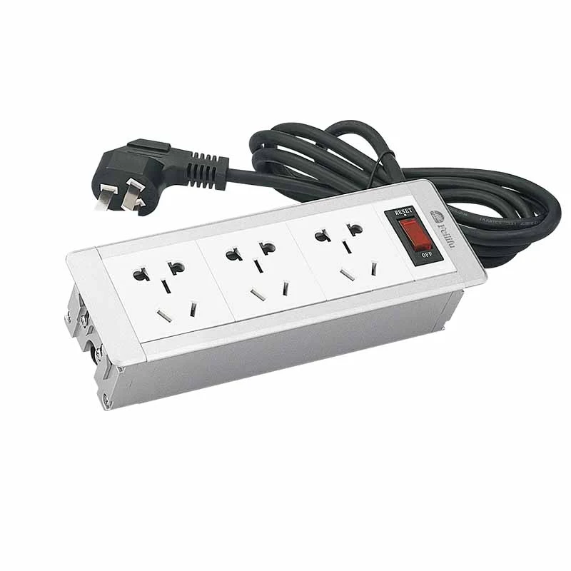 Soket Desktop Tersembunyi Multi-Fungsi Rectangle Power Strip